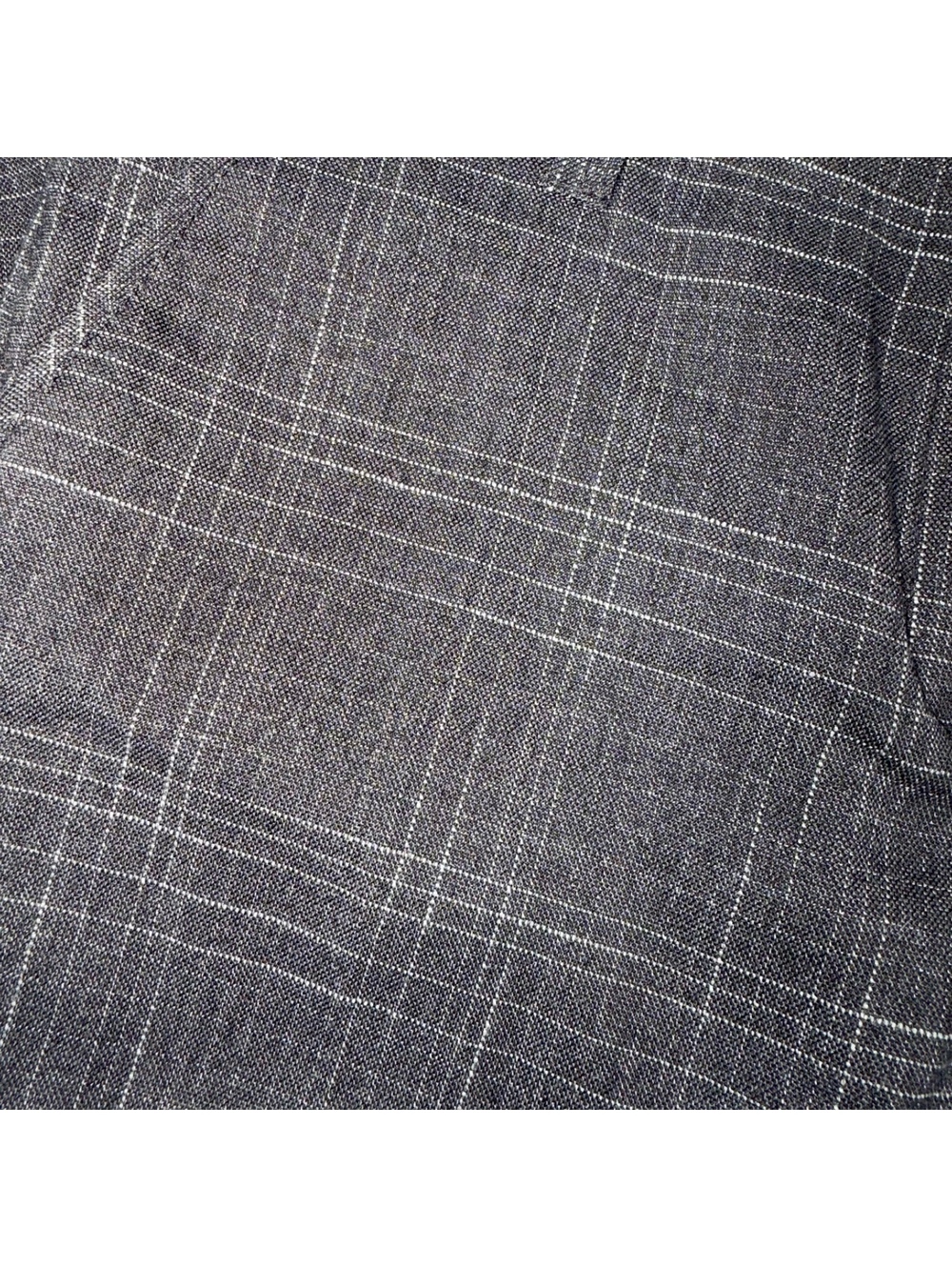 New York & Company Stretch Gray Plaid Wide Leg Dress Pants Women’s Size 4 Tall - Picture 2 of 7